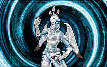 Frozen Ravage, blue grunge background, Fortnite, vortex, Fortnite characters, Frozen Ravage Skin, Fortnite Battle Royale, Frozen Ravage Fortnite HD wallpaper
