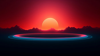 Synthwave Horizon Enter The Void, synthwave, sunset, horizon, abstract, artwork, art, digital-art, artist HD wallpaper