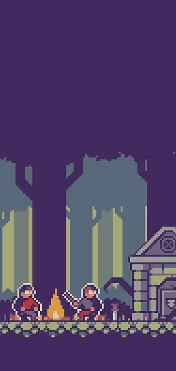 Cursed Bandit Outpost, artistic, pixel art HD phone wallpaper