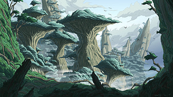 Landscape, Trees, Art, Fiction, That's Incredible HD wallpaper