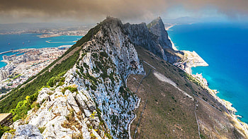 View of the rock of Gibraltar, Breathtaking panorama, Bing gallery, Captivating landscape HD wallpaper
