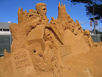 Sand Horror Characters, horror, shape, sand, figures HD wallpaper