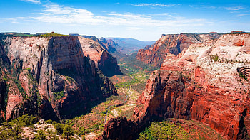 Observation Point - Zion National Park, utah, clouds, sky, rocks, mountains, usa HD wallpaper