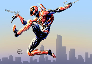 Red Spiderman Bluebeetle Artwork, spiderman, artist, artwork, deviantart, digital-art HD wallpaper