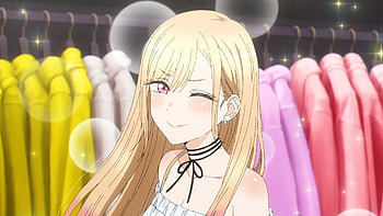 Pink Eyes Marin Kitagawa My Dress-Up Darling HD wallpaper