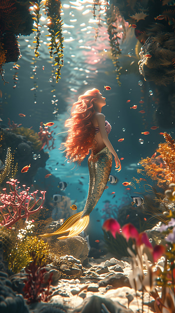 Enchanting Mermaid Underwater , mermaid HD phone wallpaper