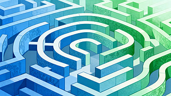 Maze — Cyan Labyrinth, maze HD wallpaper