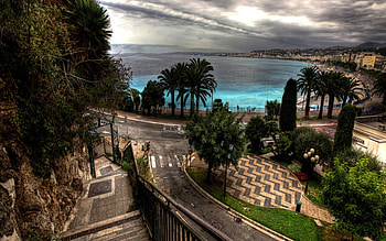 lovely city bay r, sea, city, bay, view, r HD wallpaper
