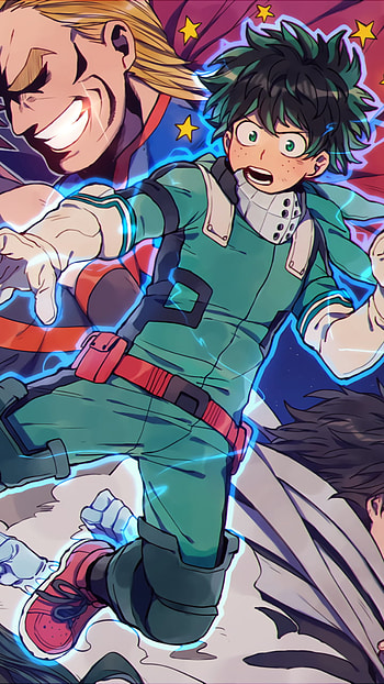Plus Ultra: Midoriya & All Might / Quirk Rising / Hero Duo Art, All Might, Izuku Midoriya, Anime, My Hero Academia HD phone wallpaper