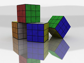 3D, Multicolored, Motley, Form, Dimensions (Edit), Dimension, Rubik's Cube HD wallpaper