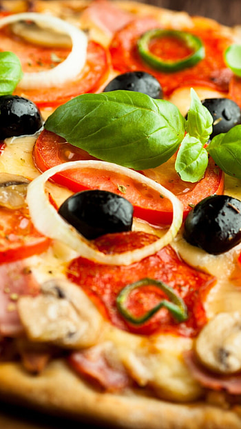 Tasty pizza, Irresistible flavors, Gourmet delight HD phone wallpaper