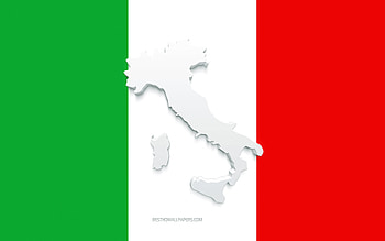 Italy map silhouette, Flag of Italy, silhouette on the flag, Italy, 3d Italy map silhouette, Italy flag, Italy 3d map HD wallpaper