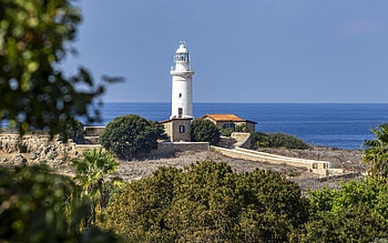 Lighthouse in Cyprus, Cyprus, sea, lighthouse, coast HD wallpaper