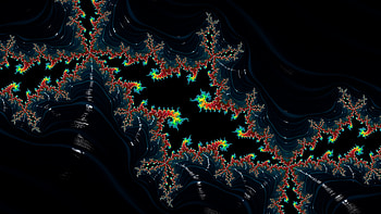 Trippy Psychedelic Fractal, colorful, colors, dark, black, Abstract, fractal, abstract black HD wallpaper