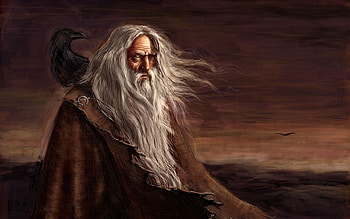 fantasy art odin mythology ravens gods paganism HD wallpaper