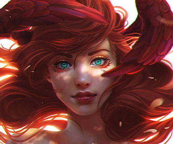 Altaia Ryael, mermaid, fantasy, thander lin, face, lastart, redhead, las t, elf, last, luminos HD wallpaper