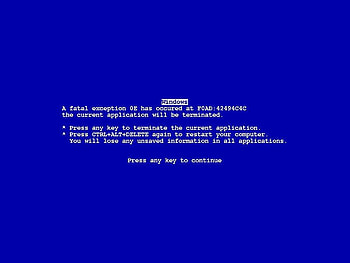 Blue Screen Of Death, blue, windows, vista, xp, 98, 95, screen, death HD wallpaper