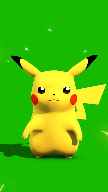 Best Pikachu, Green Background HD phone wallpaper