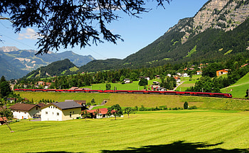 Nature, Trees, Grass, Mountains, Austria HD wallpaper