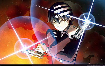 Death The Kid, liz, guns, shinigami, anime, patty, cool, wicked, awsomebadass, soul eater HD wallpaper