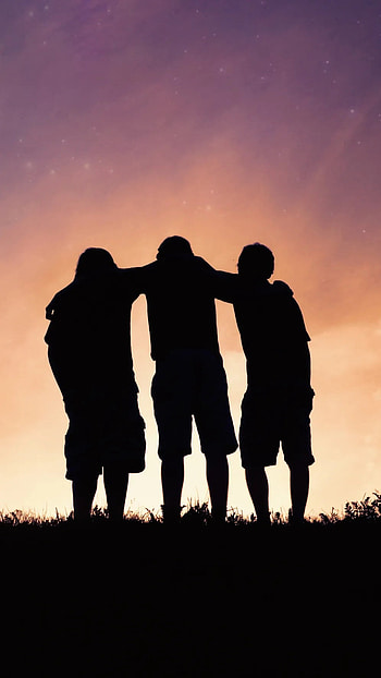 3 Friends, Boys, shadow HD phone wallpaper