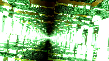 Textured Green Light Tunnels, green, light, dark, black, bright HD wallpaper