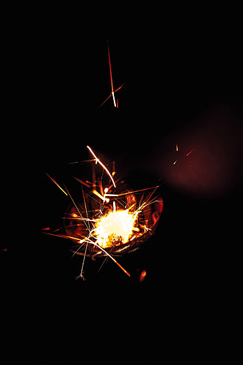 Fire, Dark, Sparks, Glow HD phone wallpaper