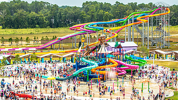 Big Rivers waterpark, Whitewater adventures, Wild slides, Fun-filled HD wallpaper
