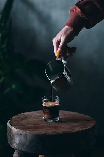 Food, Coffee, Hand, Glass, Milk HD phone wallpaper