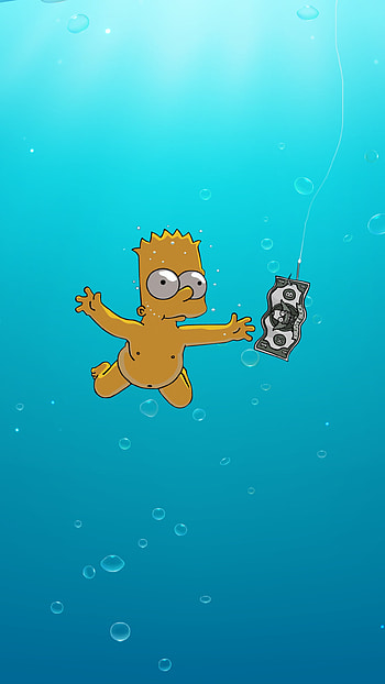 Bart Nevermind Nirvana . Nirvana , cute, Emo, The Simpsons HD phone wallpaper