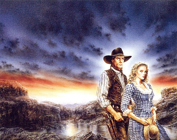 pioneers of the old west, traveling, couple, pioneers, westward HD wallpaper
