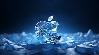 Crystal Apple, technology, Apple Inc. HD wallpaper