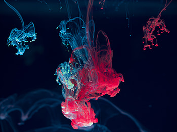 Water, Drops, Macro, Mixing, Paints, Ink HD wallpaper
