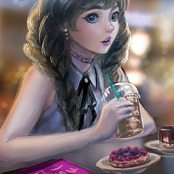 Sketchy, girl, digital, abstract, art HD wallpaper