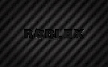 Roblox carbon logo, , grunge art, carbon background, creative, Roblox black logo, games brands, Roblox logo, Roblox HD wallpaper