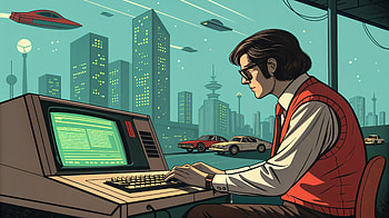Coding Dreams: A Ultra Journey, coder, retro, computer, Sci Fi, technology HD wallpaper