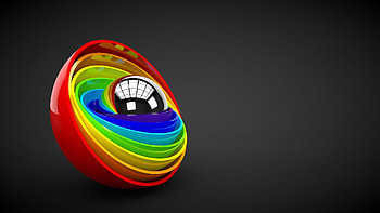 Rainbow, Multicolored, Motley, 3D, Form, Ball, Iridescent HD wallpaper