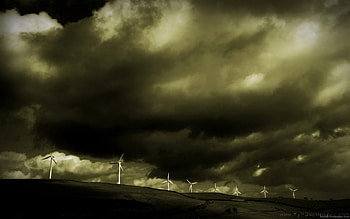 beautiful windmills, clouds, lovely, windmills, vacation HD wallpaper