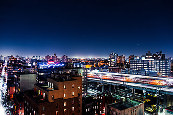 Cities, Night, View From Above, Night City, Neon HD wallpaper