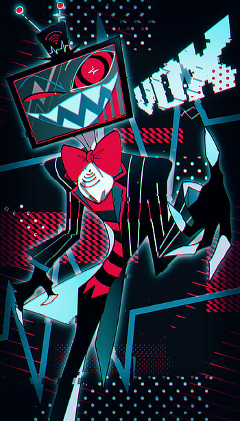 Vox, red, magenta, hazbin hotel HD phone wallpaper