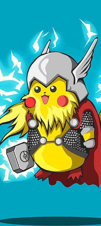 Pikachu as Thor, Thor, Pikachu, Anime, Pokemon HD phone wallpaper
