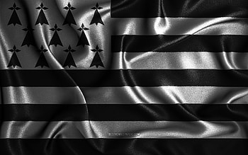 Brittany flag, , silk wavy flags, french provinces, Flag of Brittany, fabric flags, Day of Brittany, 3D art, Brittany, Europe, Provinces of France, Brittany 3D flag, France HD wallpaper