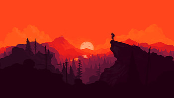 Nature Sunset Simple Minimal, 1600 X 900 Simple HD wallpaper