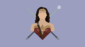 Wonder Woman Minimalism , wonder-woman, superheroes, minimalism, deviantart HD wallpaper