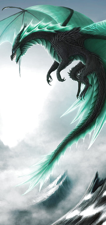 Green Fantasy Dragon, fantasy, dragon HD phone wallpaper