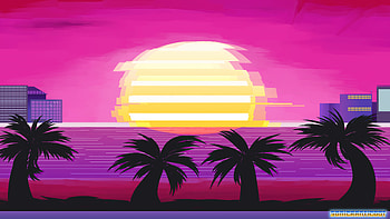 City Beach Anesthetic , artist, artwork, digital-art, deviantart HD wallpaper