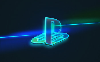 PS logo, light art, PS emblem, PlayStation logo, blue light line background, PS neon logo, PlayStation, creative art, PS HD wallpaper
