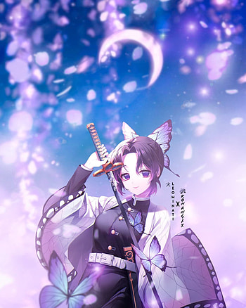 Shinobu Kocho, demon slayer, tanjiro, kimetsu no yaiba edit, giyuu, inosuke, demon slayer edit, butterfly, kimetsu no yaiba, kanao tsuyuri, anime HD phone wallpaper
