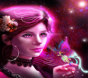 ~Purple Fantasy~, wings, models female, beautiful girls, colors, weird things people wear, digital art, backgrounds, woman, creative pre-made, purple, love four seasons, lady, fantasy, manipulation, softness beauty, fairies HD wallpaper