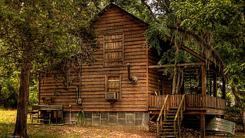 The Cabin, architecture, woods, trees, forests, beautiful, nature, houses, cabin HD wallpaper